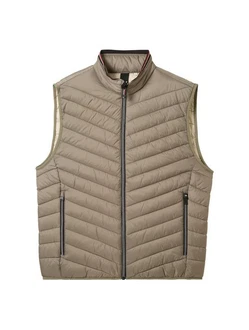 TOM TAILOR Steppweste Braun/Khaki/Beige/Dunkelgrün