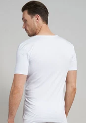 BALDESSARINI T-Shirt Unterhemd V-Ausschnitt (2er Pack) Weiß/Creme/Grau/Dunkelblau
