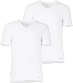 BALDESSARINI T-Shirt Unterhemd V-Ausschnitt (2er Pack) Weiß/Creme/Grau/Dunkelblau