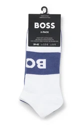 BOSS Freizeitsocken 2P AS Logo Blau/Dunkelblau/Beige/Braun