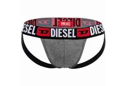 Diesel Herren Jockstrap 3 Pack UMBR-JOCKYTRHEEPACK Schwarz/Grau/Rot