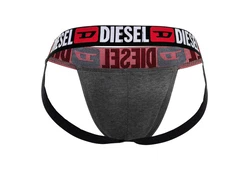 Diesel Herren Jockstrap 3 Pack UMBR-JOCKYTRHEEPACK Schwarz/Grau/Rot