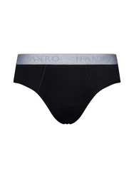 Hanro Slip Cotton Essentials Dunkelgrün/Schwarz