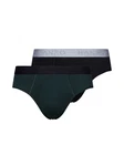 Hanro Slip Cotton Essentials Dunkelgrün/Schwarz