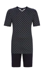 Pyjama Shorty mit V-Ausschnitt (2 tlg)