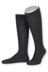 Lusana Trachtensocken Trachten Kniestrümpfe L4910 anthrazit/jägeroliv/trachtenbraun (L4910)