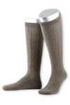 Lusana Trachtensocken Trachten Kniestrümpfe L4910 anthrazit/jägeroliv/trachtenbraun (L4910)