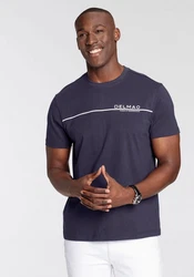 DELMAO T-Shirt Kurzarm Dunkelblau/Hellblau/Braun/Schwarz