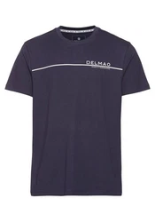 DELMAO T-Shirt Kurzarm Dunkelblau/Hellblau/Braun/Schwarz