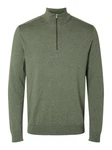 SELECTED HOMME Rundhalspullover Berg oliv