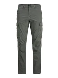 Jack & Jones Cargohose JPSTACE JJTUCKER CARGO AMA NOOS Khaki/Dunkelgrau/Hellgrau/Dunkelgrün