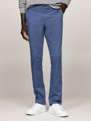 Tommy Hilfiger Chinohose CHINO BLEECKER PRINTED STRUCTURE Blau/Grau/Hellblau/Dunkelblau