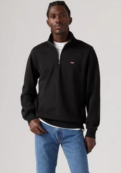 Levi's Sweatshirt ORIGINAL HM 1/4 ZIP rot/schwarz/weiß