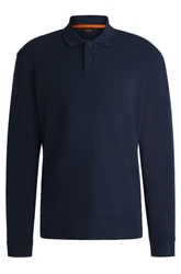 BOSS Poloshirt Petempestolong Dunkelblau/Blau