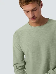 NO EXCESS Rundhalspullover Crewneck Garment Dyed (1-tlg) mint