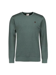 NO EXCESS Strickpullover Crewneck braun/dunkelgrn