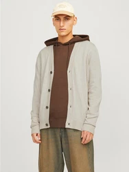 JACK & JONES Strickjacke 'JJEEmil' Khaki/Beige