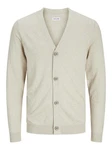 JACK & JONES Strickjacke 'JJEEmil' Khaki/Beige