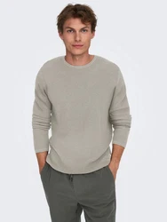 ONLY & SONS Rundhalspullover ONSEric (1-tlg) beige