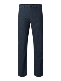 SELECTED HOMME Chinohose SLH175-SLIM MILES BRUSHED PANTS Hellblau/Dunkelblau/Blau