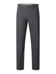 SELECTED HOMME Chinohose SLH175-SLIM MILES BRUSHED PANTS Dunkelgrau/Hellgrau/Grau/Dunkelblau