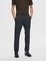 SELECTED HOMME Chinohose SLH175-SLIM MILES BRUSHED PANTS Dunkelgrau/Hellgrau/Grau/Dunkelblau