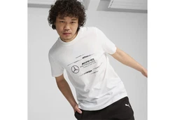 PUMA T-Shirt Mercedes-AMG Petronas F1 Logo Herren Weiß/Schwarz