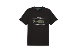 PUMA T-Shirt Mercedes-AMG Petronas F1 Logo Herren Schwarz/Dunkelgrün