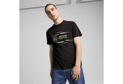 PUMA T-Shirt Mercedes-AMG Petronas F1 Logo Herren Schwarz/Dunkelgrün