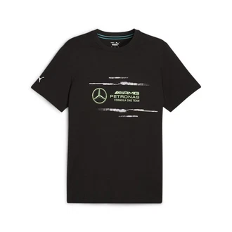 PUMA T-Shirt Mercedes-AMG Petronas F1 Logo Herren Schwarz/Dunkelgrün
