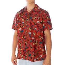 King Kerosin Kurzarmhemd Hemd Hawaii rot
