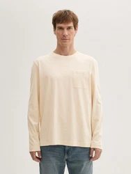 TOM TAILOR Langarmshirt Basic Beige/Khaki/Orange/Rosa/Weiß