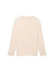 TOM TAILOR Langarmshirt Basic Beige/Khaki/Orange/Rosa/Weiß