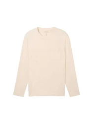 TOM TAILOR Langarmshirt Basic Beige/Khaki/Orange/Rosa/Weiß