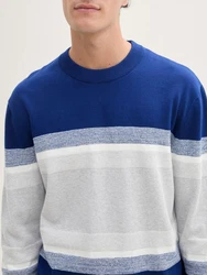 TOM TAILOR Denim Strickpullover mit Blockstreifen 