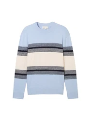 TOM TAILOR Denim Strickpullover mit Blockstreifen 