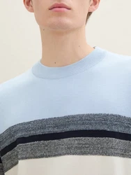 TOM TAILOR Denim Strickpullover mit Blockstreifen 