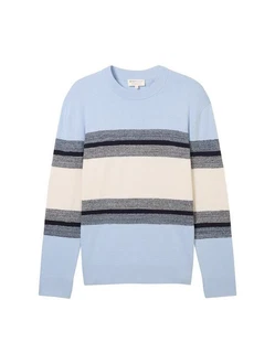 TOM TAILOR Denim Strickpullover mit Blockstreifen