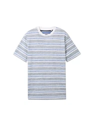 TOM TAILOR Denim T-Shirt navy / pastellblau / weiß