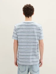 TOM TAILOR Denim T-Shirt navy / pastellblau / weiß