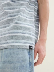 TOM TAILOR Denim T-Shirt navy / pastellblau / weiß