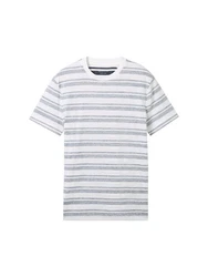 TOM TAILOR Denim T-Shirt rauchblau/weiß