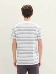 TOM TAILOR Denim T-Shirt rauchblau/weiß
