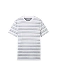 TOM TAILOR Denim T-Shirt rauchblau/weiß