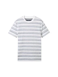 TOM TAILOR Denim T-Shirt rauchblau/weiß