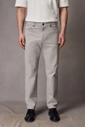 Next Straight Fit Hose im Jeans-Stil Khaki/Grau/Hellgrau