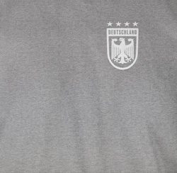 Shirtracer T-Shirt Deutschland Wappen 4 Sterne Germany Fussball EM Fanartikel Grau/Hellgrau
