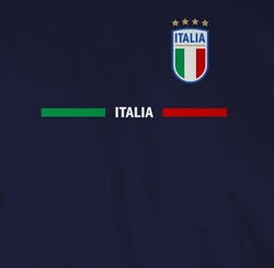 Shirtracer Rundhalsshirt Italien Trikot Wappen Fanartikel Hellblau/Gelb
