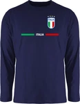 Shirtracer Rundhalsshirt Italien Trikot Wappen Fanartikel Hellblau/Gelb