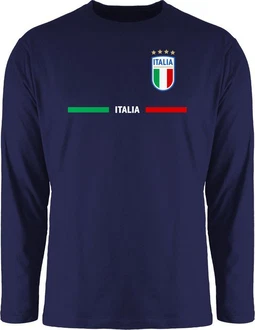 Shirtracer Rundhalsshirt Italien Trikot Wappen Fanartikel Hellblau/Gelb Shirtracer Rundhalsshirt Italien Trikot Wappen Fanartikel Hellblau/Gelb